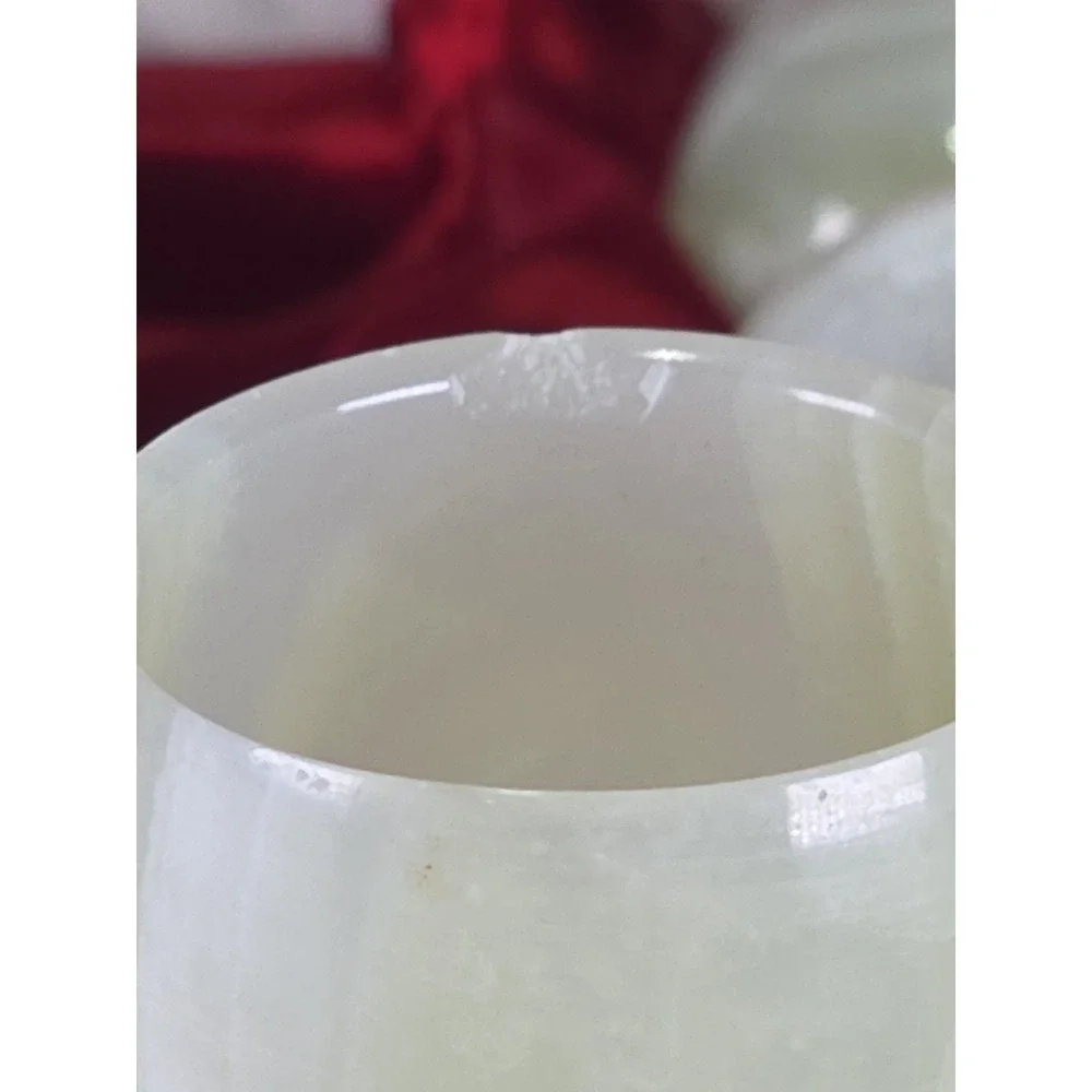 Onyx Hand Carved Egg Cups Set‎ Of 6 With Decorative Box
